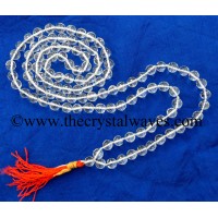 Crystal Quartz Fine Faceted Knotted Japmala